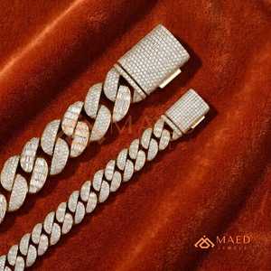 Gold Miami Cuban Link Bracelet Moissanite Fine Chain Link Bracelet Fashion Jewelry Daily Wear Gift Style Miami Chicago Buyers - Product Image 4