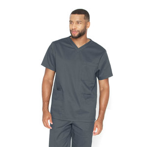 Wholesale Professional Medical Men Scrub Uniform <b>Set</b> V-neck Short Sleeve <b>Doctor</b> Nurse Hospital Workwear Breathable Soft Suit - Product Image 1