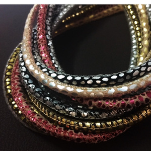 Cordons en cuir Nappa souple rouge cousus en croix Offre Spéciale de 5mm pour bijoux pour la fabrication d'accessoires - Product Image 4