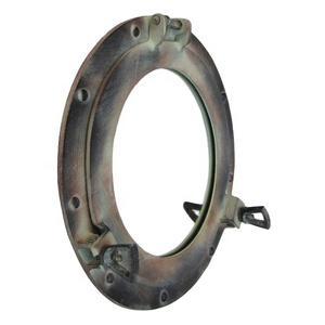 Miroir de haute qualité hublot de bateau de marine indienne conception de couleur rouge traditionnelle article décoratif de fabrication d'exportation imprimé personnalisé - Product Image 6