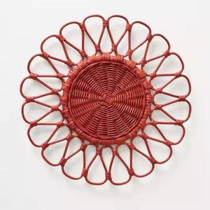 Charger Plates Wedding Rattan Flower Design Customer Favorite Vintage Vibes Wedding Table Setting - Product Image 5