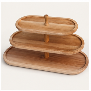 3-Tier Wooden Cake <b>Stand</b> & <b>Cupcake</b> Holder Farmhouse Serving Tray for Weddings Parties and Kitchen Home Decor Display - Product Image 6