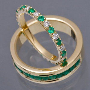 Bague délicate de style hip-hop en argent sterling 925 plaqué rhodium/argent 14K/18K avec moissanite pour unisexe - Product Image 1