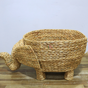 Cesta de Almacenamiento de Mimbre Hecha a Mano con Forma de Elefante para Organizar Juguetes Infantiles, Cesta Decorativa Ecológica - Product Image 5