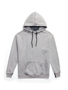 <b>Men's</b> Oversized Washed French Terry Hoodie Raglan Sleeve Solid Color Casual Autumn Wear 100% Cotton <b>Pullover</b> Sweatshirt - Product Image 4