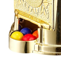 Distributeur de bonbons en forme de machine à boules de gomme, style antique, doré brillant, rechargeable, Kwang Hsieh, 9 pouces
