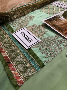 2022 Venta caliente vestido de novia indio paquistaní Salwar Kameez traje hecho de seda rayón viscosa tejido a mano para ocasiones especiales - Product Image 5