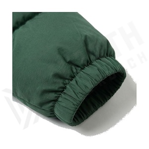 Hooded Quilted Waterproof <b>Bubble</b> Jacket Black Full Sleeve Winter Windproof Cotton Shell Knitted Fabric Polyester Filling Stand - Product Image 6