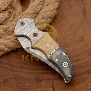Handmade Damascus Steel Hunting <b>Knife</b> With Micarta <b>Handle</b> Drop Point Blade Fixed Blade Outdoor Survival <b>Knife</b> - Product Image 5