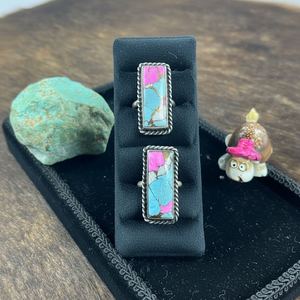 Most Trending <b>925</b> Sterling <b>Silver</b> <b>Ring</b> with Original Cotton Candy Turquoise Gemstone Designer <b>Rings</b> Wholesale Factory Price - Product Image 2