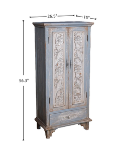 Armoire en bois pour vêtements, modèle Gingham, finition mate, 2 portes avec tiroir - Offre Spéciale - Product Image 2
