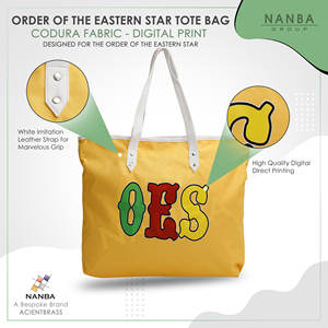 Sac fourre-tout unisexe OES écologique jaune en Cordura, imperméable, avec fermeture éclair, doublure en polyester, broderie emblème OES - Product Image 3