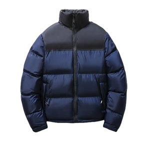 Streetwear d'hiver chaud en gros Vestes décontractées légères à col montant pour hommes Veste en duvet d'extérieur bicolore à blocs de couleurs - Product Image 3
