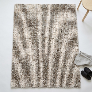 Alfombra de lana texturizada hecha a mano, tamaño personalizado, color marfil y marrón, alfombra de lujo moderna para sala de estar y dormitorio, suministro de fábrica. - Product Image 1
