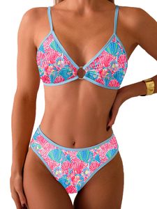Conjunto de Bikini con Estampado de Conchas Marinas, Fabricación Personalizada OEM Premium, MOQ Bajo y Soluciones de Marca Privada para Marcas Globales de Ropa B2B - Product Image 2