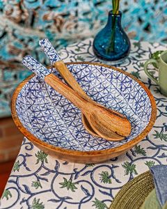 Wooden Enamel Bowl Spoon Set - Product Image 4