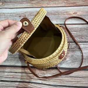 Exclusive Mother of Pearl Inlay Rattan Tote Bag Handmade Woven Shell Mosaic Designer Handbag for Resort Wear, <b>Travel</b> & <b>Gifting</b> - Product Image 3