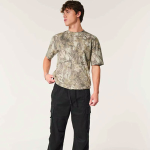Men's Camouflage T-Shirt Short Sleeve O-Neck Regular Fit Breathable Woven 100% Polyester Printed <b>Pattern</b> Casual Style - Product Image 2