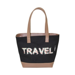 Eva <b>Padded</b> Polyester Lined Top Zip Closure Pu Handle 12 Oz Dyed Canvas Eco-Friendly Portable Large Capacity Hand Cosmetic Bag - Product Image 1