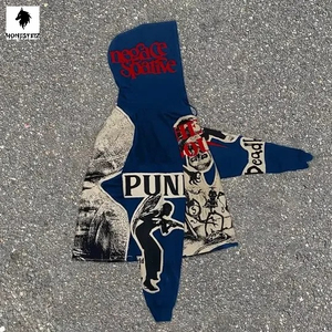 เสื้อฮู้ดดี้ผ้าฝ้ายเฟรนช์เทอร์รี่หนานุ่ม 100% สำหรับฤดูหนาว ปักลายเรียบง่าย สไตล์วินเทจ ล้างสีแบบแอซิดวอช สำหรับผู้ชาย - Product Image 3