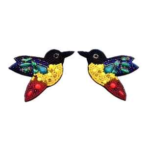 Boucles d'oreilles pendantes brodées à la main de luxe léger, élégantes et tendance, ornées de perles de rocaille, pour mariage, fête, déclaration de style, pour femme - Product Image 4