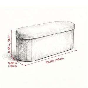 Moderno Pouf Contenitore in Legno con Design Pieghevole e Funzione Antiscivolo per Arredamento Camera da Letto di Casa o Hotel - Product Image 2