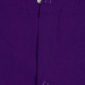 <b>Women's</b> <b>Navy</b> Blue Long Sleeve Scrub Top Band Collar Button Front Patch Pockets Hospital Uniform - Product Image 5