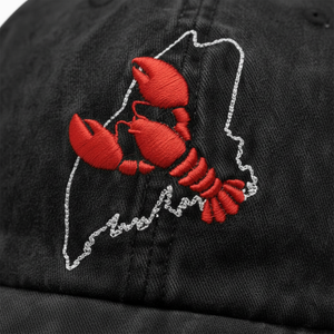 Casquette de baseball en coton avec broderie homard et contour de l'État du Maine, style vintage délavé, casquette de papa personnalisable OEM, casquette de mode - Product Image 2