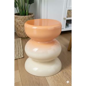Table basse contemporaine à finition brillante, table d'appoint créative à plusieurs niveaux, décoration esthétique pour la maison, meubles de salon - Product Image 1