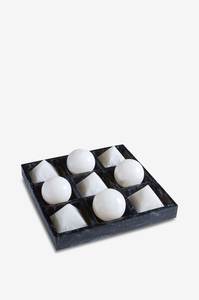 Best Seller <b>Marble</b> Tic Tac Toe <b>Game</b> Board with Gold Pieces Luxury Modern Tabletop Decor Gift for Adults Contemporary Home Accent - Product Image 4