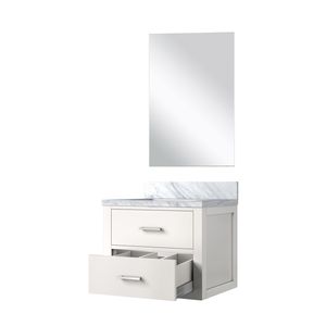 24 In. W X 18 In. D White Single Bath <b>Vanity</b> with Acrylic Countertop and 18 In. Mirror <b>Bathroom</b> <b>Vanities</b> - Product Image 4