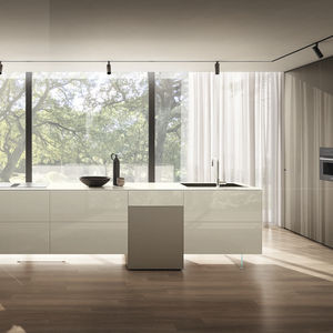 JY Project Customized Modern White MDF <b>Kitchen</b> Cabinet Luxury Apartment <b>Kitchen</b> Frameless Modular Custom Size Color - Product Image 4