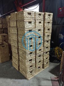 Panier de rangement haut en jonc de mer style bohème avec couvercle, organisateur décoratif pour l'entrée et le rangement des espaces de vie - Product Image 6