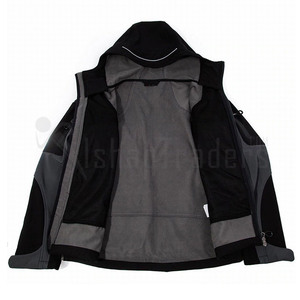 Veste polaire à capuche bleue pour homme, col montant, fermeture éclair intégrale, coupe-vent, respirante, écologique, décontractée, pour l'extérieur, hiver, coupe classique - Product Image 5