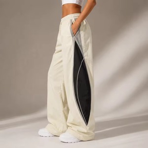 Customized <b>Womens</b> Cropped Windbreaker Set Waterproof Long Sleeve <b>Jacket</b> High Waist Jogger Track Pants Streetwear Casual Suit - Product Image 2