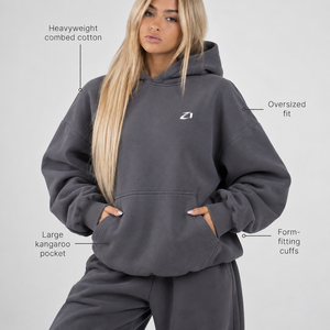 Conjunto de Sudadera con Capucha Oversize de Forro Polar para Mujer, de Algodón Pesado, Estilo Pullover, con Pantalones Jogger Coordinados, Ropa de Descanso y Streetwear, Sudaderas con Capucha USA - Product Image 1