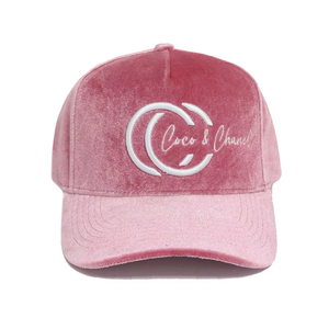 Fabricant de chapeaux en gros – Casquettes décontractées en velours de qualité supérieure, personnalisables avec logo de marque, Gorras, casquettes de baseball de luxe à 5 panneaux pour femmes et filles - Product Image 2