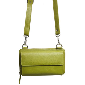 Leather <b>Wallet</b> Unisex Crossbody Sling Bag Travel Portable Shoulder Purse RFID Mobile Phone Cases Holder Metal Zipper Pocket RFID - Product Image 5