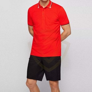 Ensemble de vêtements de sport pour hommes, polos et shorts d'entraînement personnalisés OEM, coupe ajustée, coton, vente en gros - Product Image 2