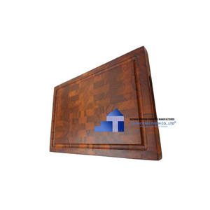 Planche à découper rectangulaire en bois Thinh Tung Thinh pour cuisine, support de rangement simple en bois - Product Image 4