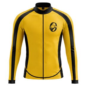 Yellow Black <b>Cycle</b> Wear Set Full Sleeve <b>Jacket</b> and Leggings Performance Cycling Outfit for Outdoor Indoor Training and Races - Product Image 3