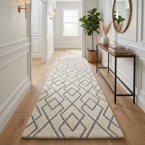 Custom Luxury <b>Kitchen</b> <b>Runner</b> <b>Rug</b> Geometric Diamond Pattern Hand Tufted Long Carpet Wholesale Manufacturer Supply - Product Image 6