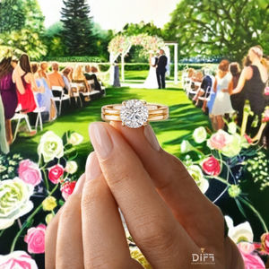 Anillo de Compromiso con Diamante Cultivado en Laboratorio de 1 Quilate, Oro de 18K – Anillo Solitario Clásico UK – Anillo de Propuesta Redondo - Product Image 1