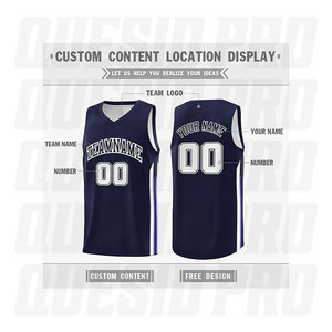 Maillot de basket-ball entièrement personnalisé par sublimation, uniforme de sport d'équipe pour enfants, jeunes et adultes avec broderie, vêtements de sport - Product Image 4