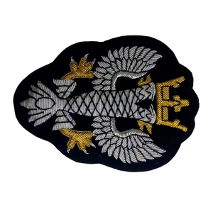 Top Handmade 100% Bullion Wire Veterans Uniform Blazer Badges Customizable Sew-on Embroidered <b>Box</b> Packaging Badges - Product Image 5