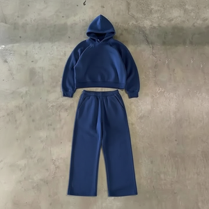 Sudadera con capucha gruesa de 500/400 g/m² para hombre, de algodón, oversize, de felpa, personalizada, de fabricante, de peso pesado, estilo cropped, Meeroos - Product Image 1