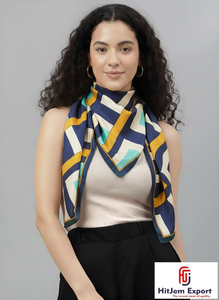 Foulards carrés de haute qualité tissu doux léger impression numérique personnalisée accessoires de mode élégants parfaits pour l'approvisionnement en vrac - Product Image 2