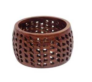 Handmade Wooden Sheesham Fashion Bangles Velura Carve & Aureva Contour Bracelets Sustainable Jewelry Statement - Product Image 1