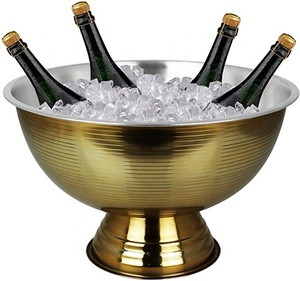 Champagne Mát Thép Không Gỉ Vàng Champagne Bát Kim Loại Bát Cho Trong Nhà Ngoài Trời Bên Hoặc Bất kỳ Loại Dịp - Product Image 3