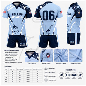 Top Quality Rugby Uniform Team Wear Oversized rugby Uniform Best Material Rugby Uniforms Factory Made Cheap Price Rugby Uniform - Product Image 5